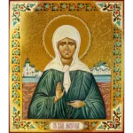 matrona of moscow icon with chased gold