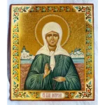 matrona of moscow icon with chased gold