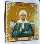 matrona of moscow icon with chased gold
