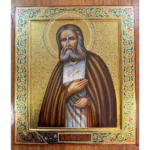 seraphim of sarov hand painted icon